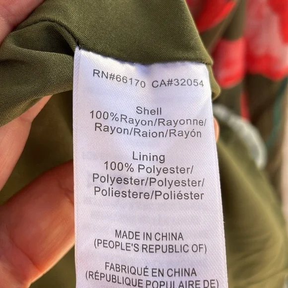 Hutch Olive and Coral Floral Maxi Dress - Picture 8 of 8